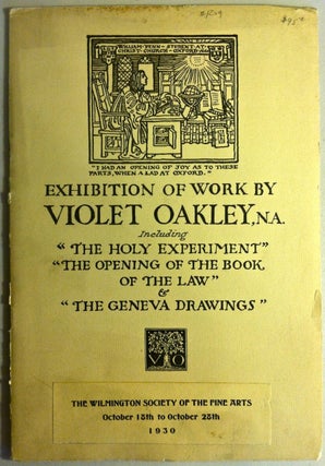Item #1209 Exhibition of Work by Violet Oakley Including "The Holy Experiment," etc. October,...