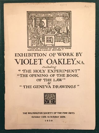 Exhibition of Work by Violet Oakley Including "The Holy Experiment," etc. October, 1930