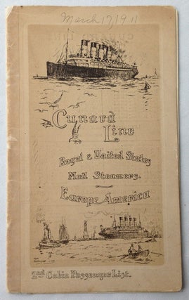 Item #2115 Comfort and Comfort on the Lusitania & Mauretania [together with] Cunard Line 2nd...