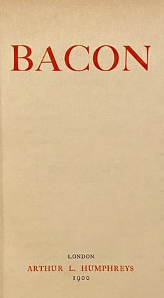 [Binding, Fine- Arts & Crafts] Essays of Bacon