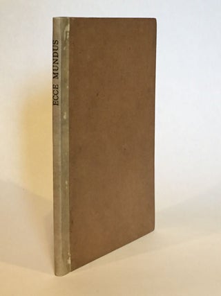 Item #2546 Ecce Mundus: Industrial Ideals And The Book Beautiful. T J. Cobden-Sanderson