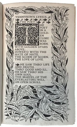 Item #2891 [Vale Press] Lyric Poems. Alfred Tennyson