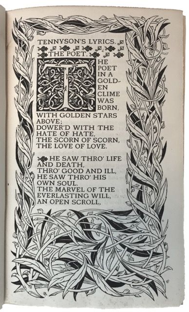 Item #2891 [Vale Press] Lyric Poems. Alfred Tennyson.