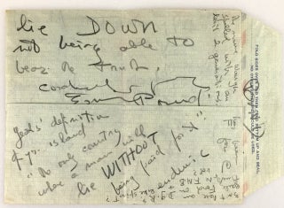 [Pound, Ezra- Autograph Letter Signed, Pre-Raphaelite Association] ALS from Pound to Helen Rossetti Angeli, daughter of William Michael Rossetti