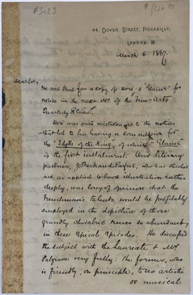 Item #3023 [Payne, J. Bertrand, but signed Moxon & Co. FORGERY- Autograph Letter Signed] To...
