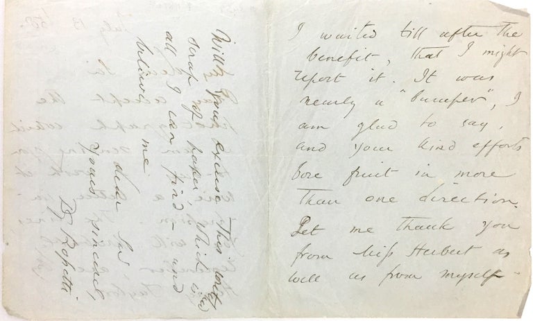 Item #3039 [Rossetti, Dante Gabriel- Autograph Letter] DG Rossetti ALS Regarding Henry Taylor and Mentioning Ruth Hebert (model). Dante Gabriel Rossetti.