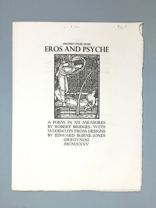 Item #3130 [Gregynog Press] Specimen Pages From "Eros and Psyche, A Poem in XII Measures"