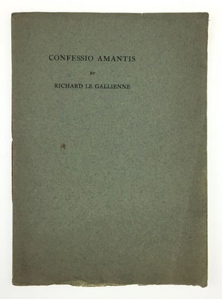 Item #3358 [Brothers of the Book- Will Ransom's Copy] Confessio Amantis. Richard Le Gallienne