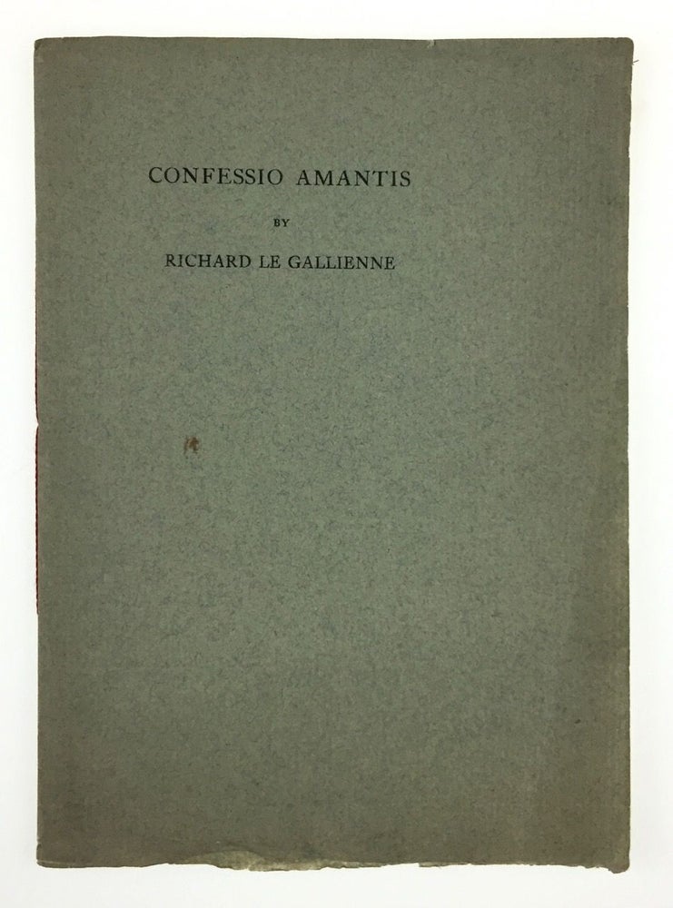 Item #3358 [Brothers of the Book- Will Ransom's Copy] Confessio Amantis. Richard Le Gallienne.
