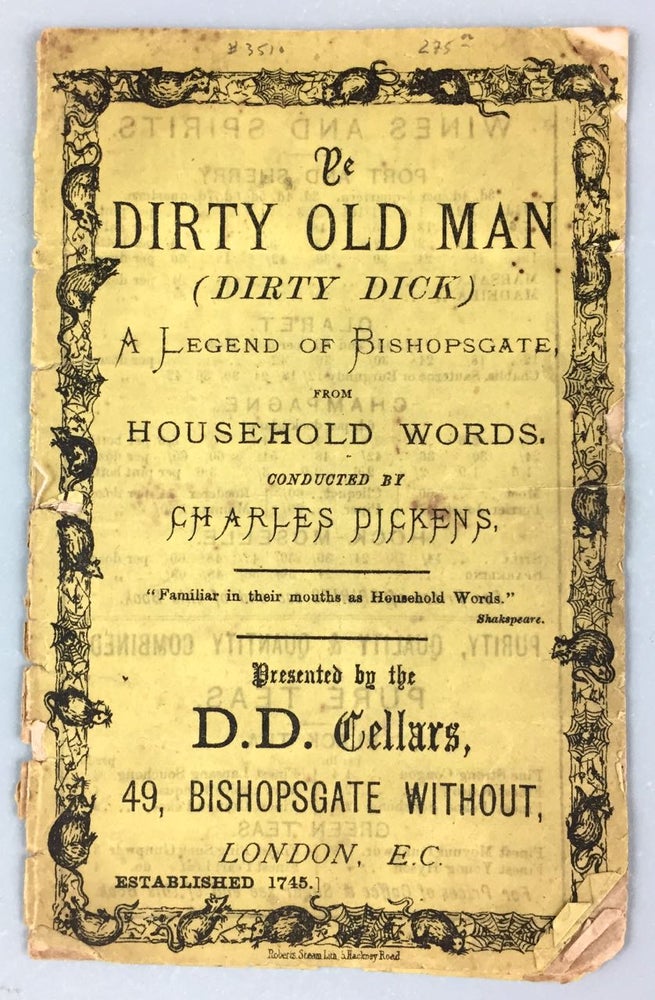 Item #3510 [Allingham, William- Exceedingly Scarce] Ye Dirty Old Man (Dirty Dick); A Legend of Bishopsgate from Household Words. William Allingham.