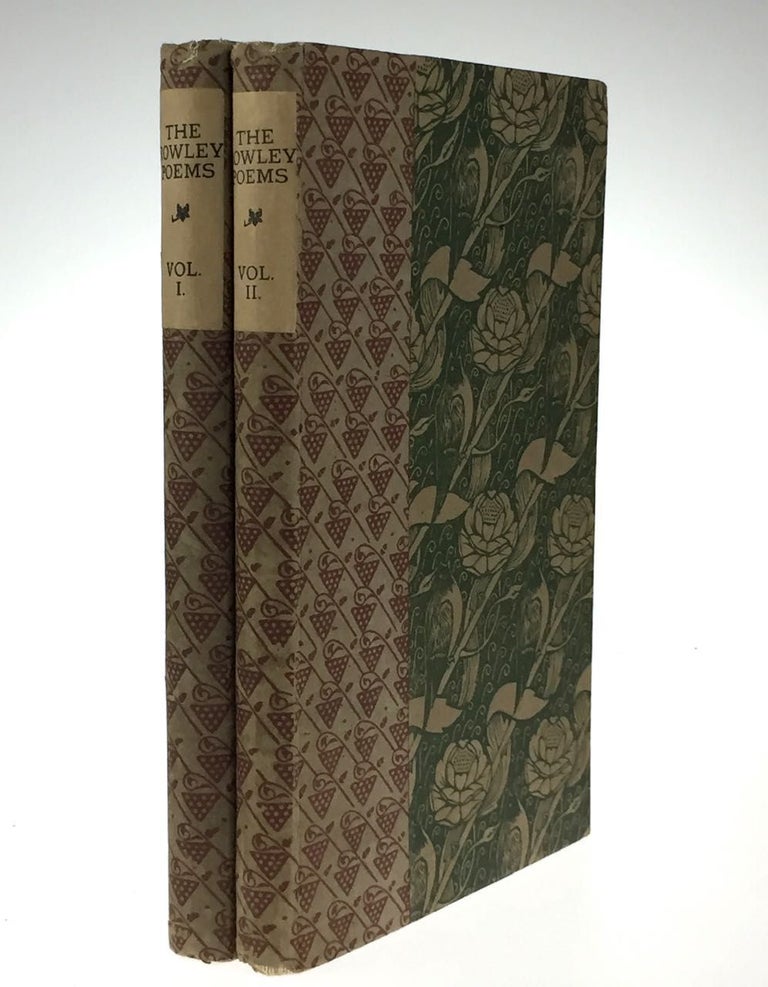 Item #3535 [Vale Press] The Rowley Poems. Thomas Chatterton, ed. Robert Steele.