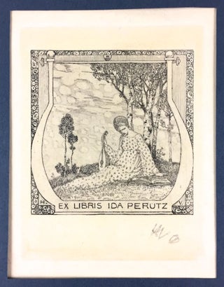 Item #3627 [Vogeler, Heinrich] An Uncut Bookplate of Ida Perutz, designed by Vogeler and...