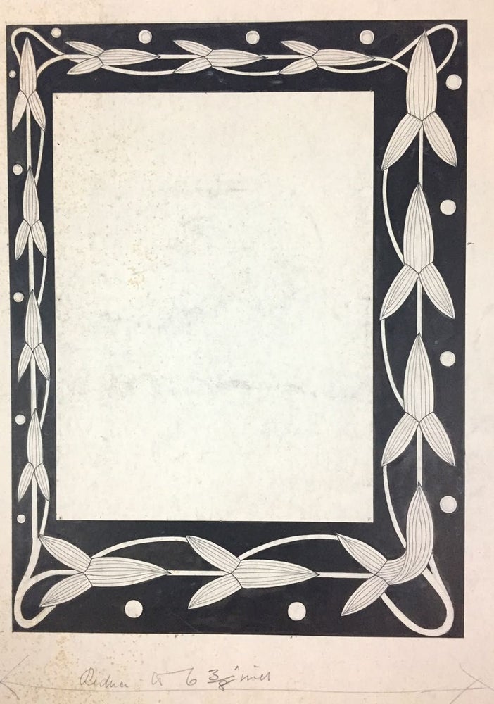 Item #3815 [Macdougall, W. B.- Original Art] Three Large Border Designs for Book of Ruth in Pen and Black Ink. W. B. Macdougall, William Brown.
