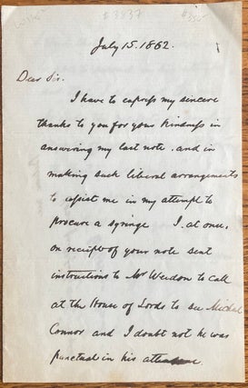 Item #3837 [Hunt, William Holman] Autograph Letter Signed. William Holman Hunt