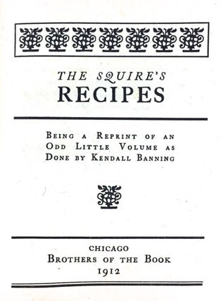 [Brothers of the Book] The Squire's Recipes