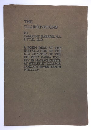 Item #3900 [Essex House Press] The Illuminators. A Poem Read at the Installation of the ETA...