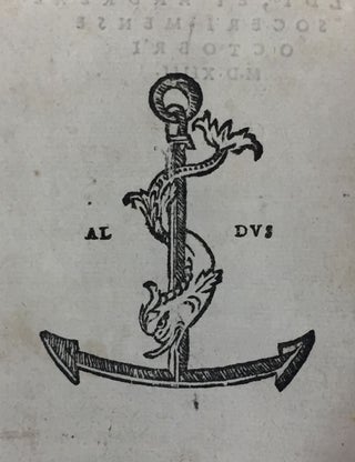 [Aldine Press] Valerius Maximus; Exempla quatuor et viginti nuper inventa ante Caput de Omnibus