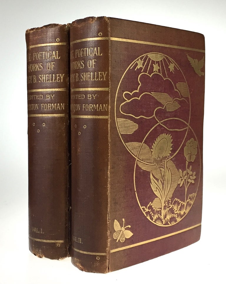 Item #4073 [Rossetti, Dante Gabriel- Cover Design] The Political Works of Percy Bysshe Shelley. H. Buxton Forman.