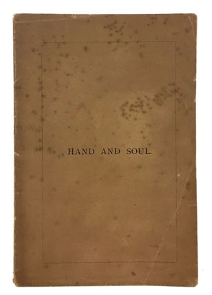 Item #4093 [Rossetti, Dante Gabriel -Privately Printed] Hand and Soul, 1869. Dante Gabriel Rossetti