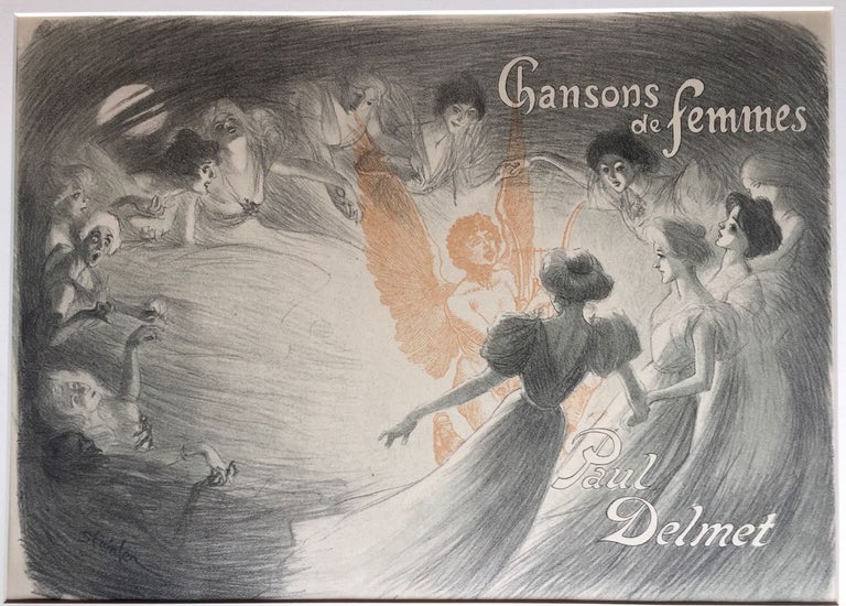 Item #4158 [Steinlen Poster- For Book] Chanson de Femmes. Steinlen, Paul Delmet.
