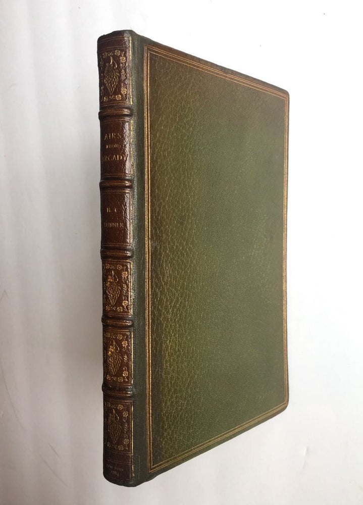 Item #4208 [Bunner- With Holograph Poem Inscribed- Club Bindery] Airs From Arcady. H. C. Bunner.