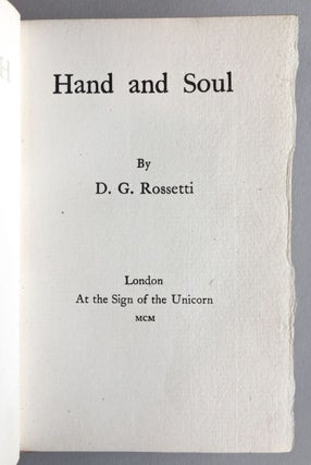 [Rossetti, Dante Gabriel] Hand and Soul