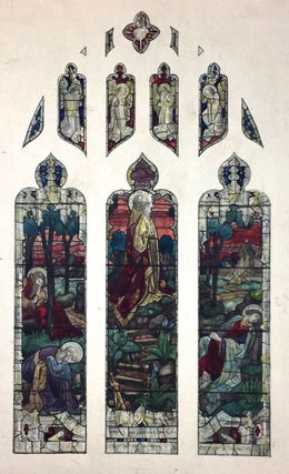 Item #4288 [Stained Glass Watercolor Design] Three Panel Original Watercolor Design