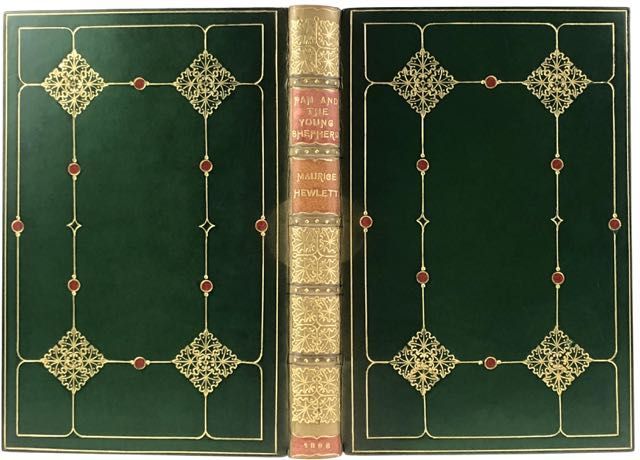 Item #4333 [Binding, Fine- Root & Son] Pan and the Young Shepherd; A Pastoral in Two Acts. Maurice Hewlett.