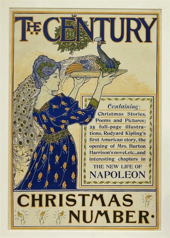 Item #4392 [Rhead, Louis] Original Printed Color Poster for the Century Magazine, Christmas Number, 1894. Louis Rhead.