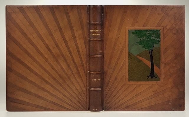 Item #4479 [Binding, Fine- Unusual Zaehnsdorf Tan morocco Inlaid] A Sentimental Journey Through France and Italy. Laurence Sterne.