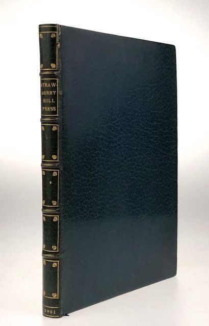 Item #4502 [Binding, Fine- Adams Bindery, ONE OF ONLY FOUR COPIES] Horace Walpole and the Strawberry Hill Press (1757-1789). Munson Aldrich Havens.