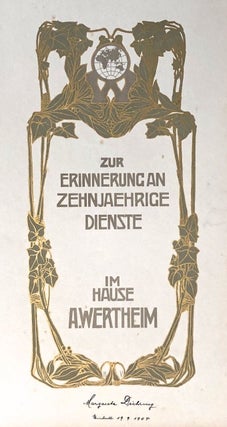 [Art Nouveau Luxury Photo Album] 1904, Wertheim Department Store