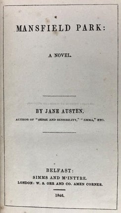 [Austen, Jane] Mansfield Park. A Novel