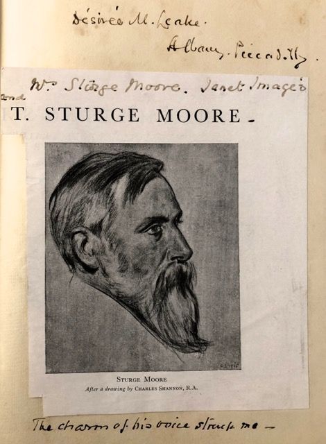 Item #4554 [Moore, T. Sturge- Multiple Holograph Notes and Inscription by Mrs. T. Sturge Moore] THE POEMS OF T. STURGE MOORE. COLLECTED EDITION, THIRD VOLUME. T. Sturge Moore.