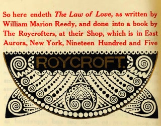 [Roycroft Press- Exquisite 3/4 Levant, Attributed to Kinder] The Law of Love