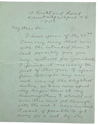 Item #4803 [Bradley, Will- Autograph Letter Signed] Will Bradley ALS to Frank Chouteau Brown....