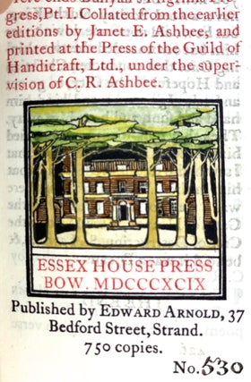 [Essex House Press- Arts & Crafts Binding] The Pilgrimís Progress From This World to That Which is to Come. Delivered Under the Similitude of a Dream.