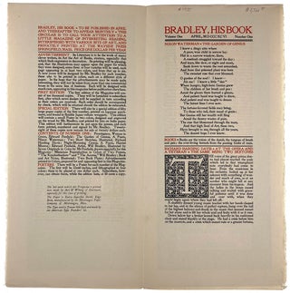 [Bradley, Will]- Extremely Rare] Bradley: His Book, Prospectus