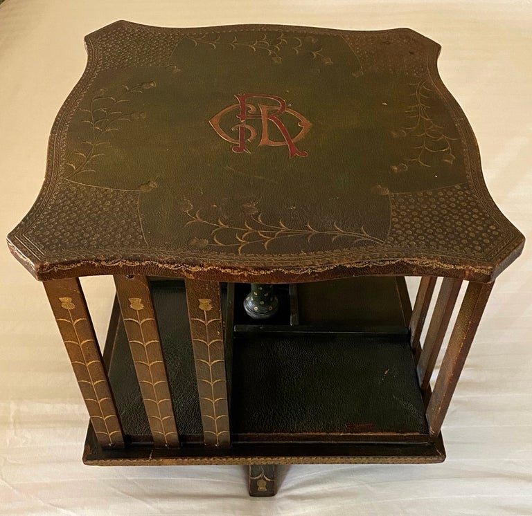 Item #5004 [Birkenruth, Johanna] Original Late 19th Century Table-Top Revolving Book Case Hand-Crafted by the Celebrated London Bookbinder Johanna Birkenruth. Johanna Birkenruth.