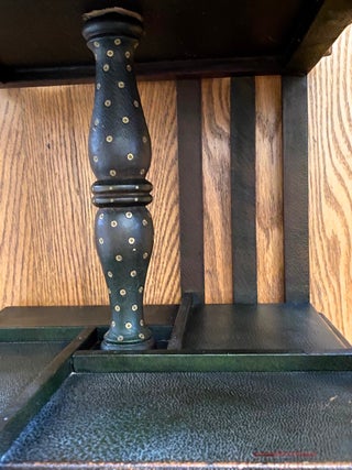 [Birkenruth, Johanna] Original Late 19th Century Table-Top Revolving Book Case Hand-Crafted by the Celebrated London Bookbinder Johanna Birkenruth