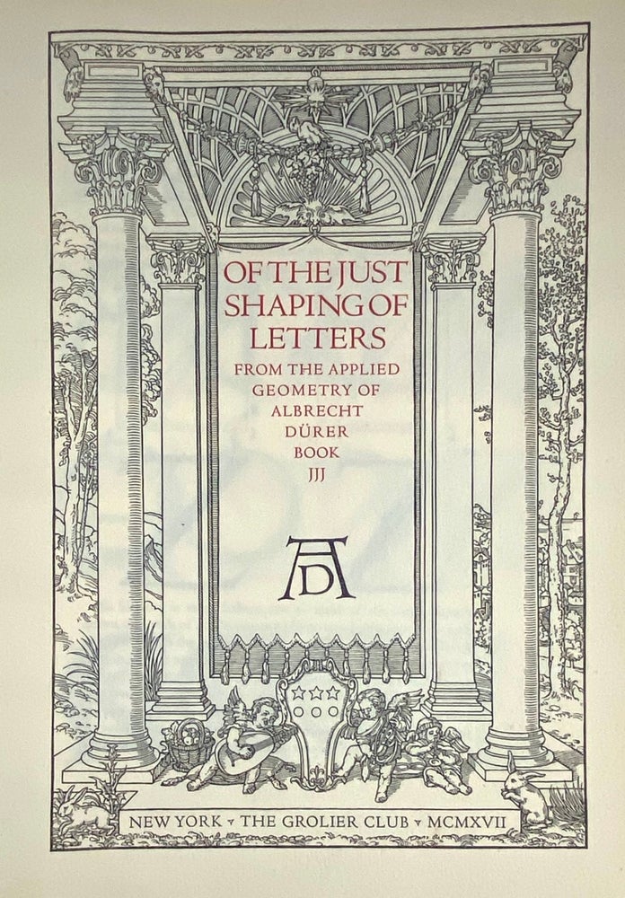Item #5075 [Rogers, Bruce- Three Unbound Sheets 12 pages) for Scarce Grolier Club "Of the Just Shaping of Letters. Bruce Rogers.