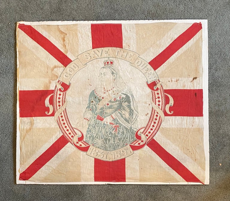 Item #5205 [Victoria, Queen] Superb Large Silk Commemorating the First Diamond Jubilee in Royal History