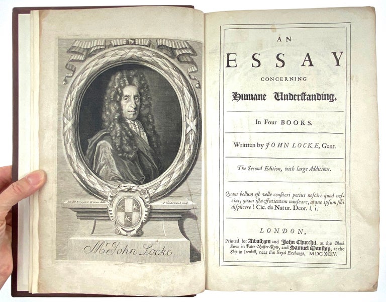 Item #5830 [Locke, John] An Essay concerning Humane Understanding in Four Books. John Locke.