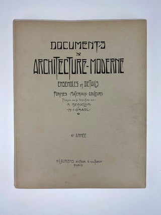 [Architecture] Documents d'Architecture Moderne: Ensembles et Details, Formes, Materiaux, Coulers