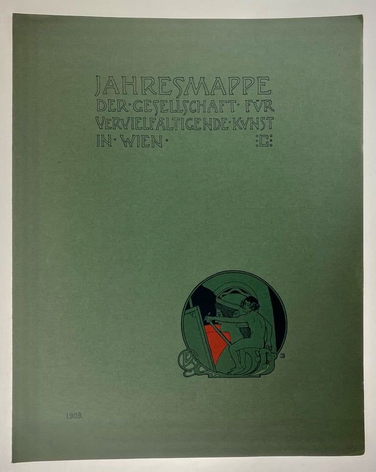 Item #6208 [Jugendstil Printing- Elephant Folio Announcement] Gesellschaft fur Vervielfaltigende Kunst (The Society for Reproducing Art in Vienna). Society for Multiplying Art.