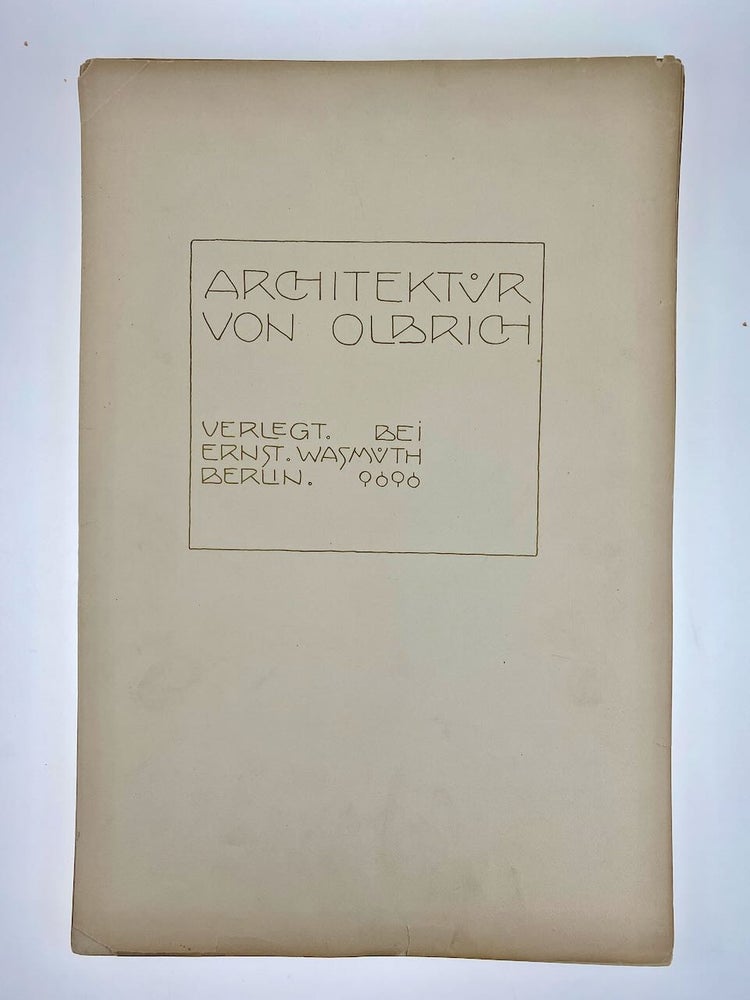 Item #6226 [Olbrich, Joseph Maria- Seminal Architecture and Design Austrian Art Nouveau Plates] Architektur von Olbrich. Joseph Maria Olbrich.