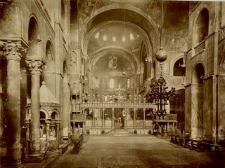 [Photography- Two Exquisite, Large Mounted Albumen Photographs, 1870's] Venezia, Basilica di S. Marco [together with] Firenze, Palazzo Vecchio