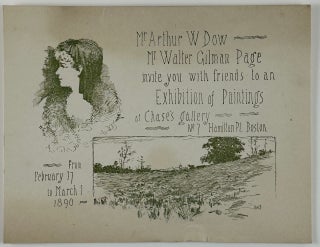 Item #6289 [Dow, Arthur W- Very Scarce Announcement/Invitation Card with Landscape Illustration]...