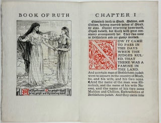 Item #6315 [Seymour, Ralph Fletcher- Superb Specimen Prospectus] The Book of Ruth. Ralph Fletcher...