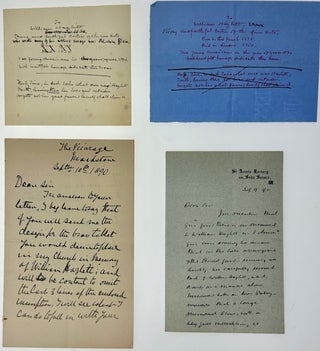 Item #6461 [Day, F. Holland] Two Small Manuscripts, and Two ALS to FHD Regarding William Hazlitt...